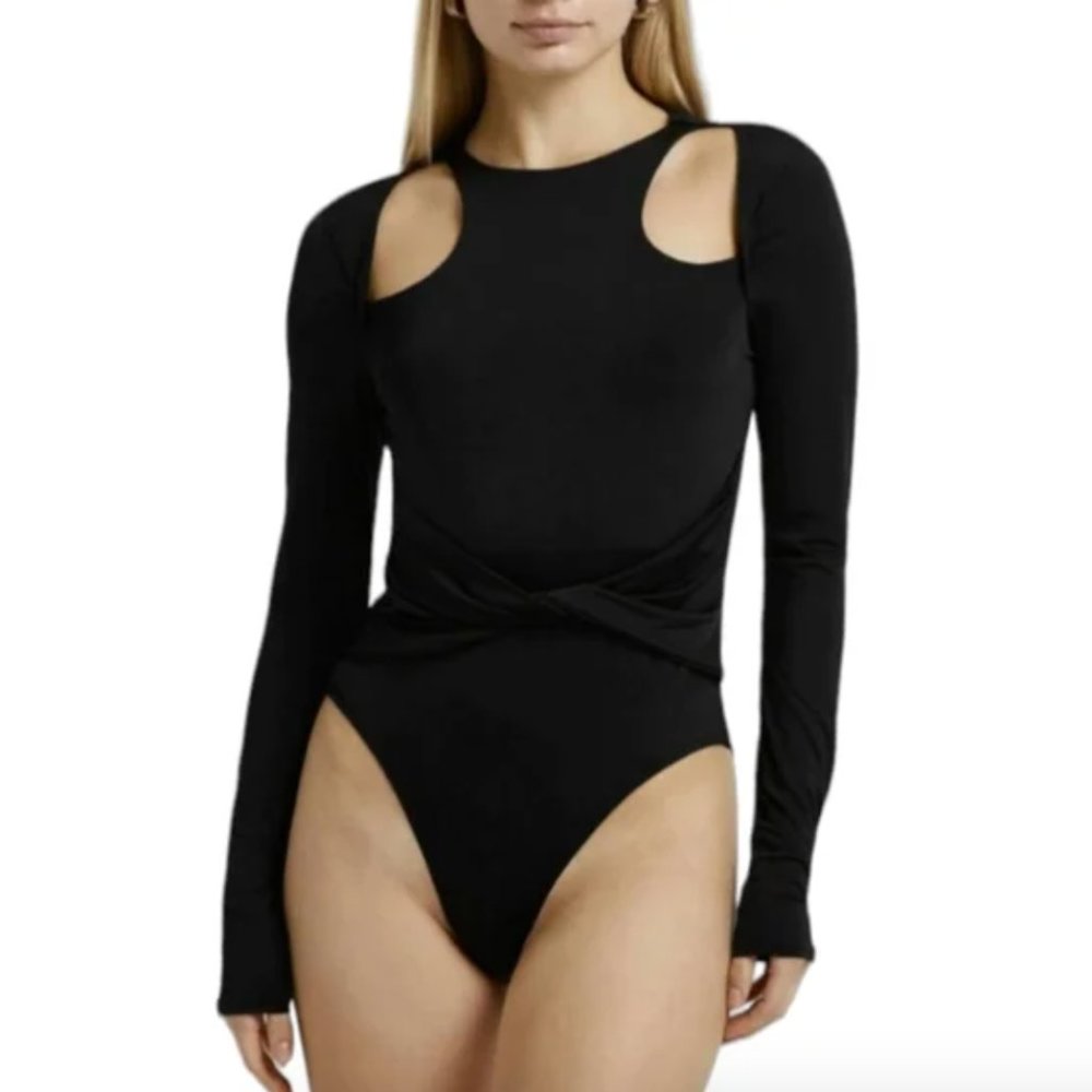 River Island Cut Out Twist Bodysuit